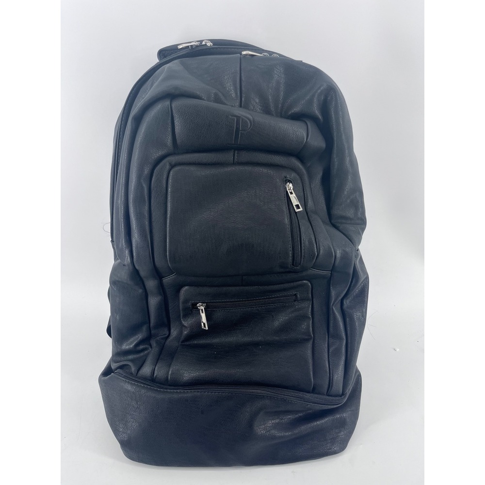 Sole Premise Black Vegan Leather Sneaker Backpack Laptop Travel Bag New